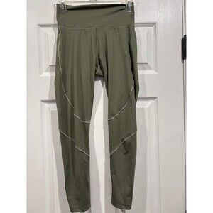 adidas Womens M Olive Green High Rise Training Leggings Workout Pants